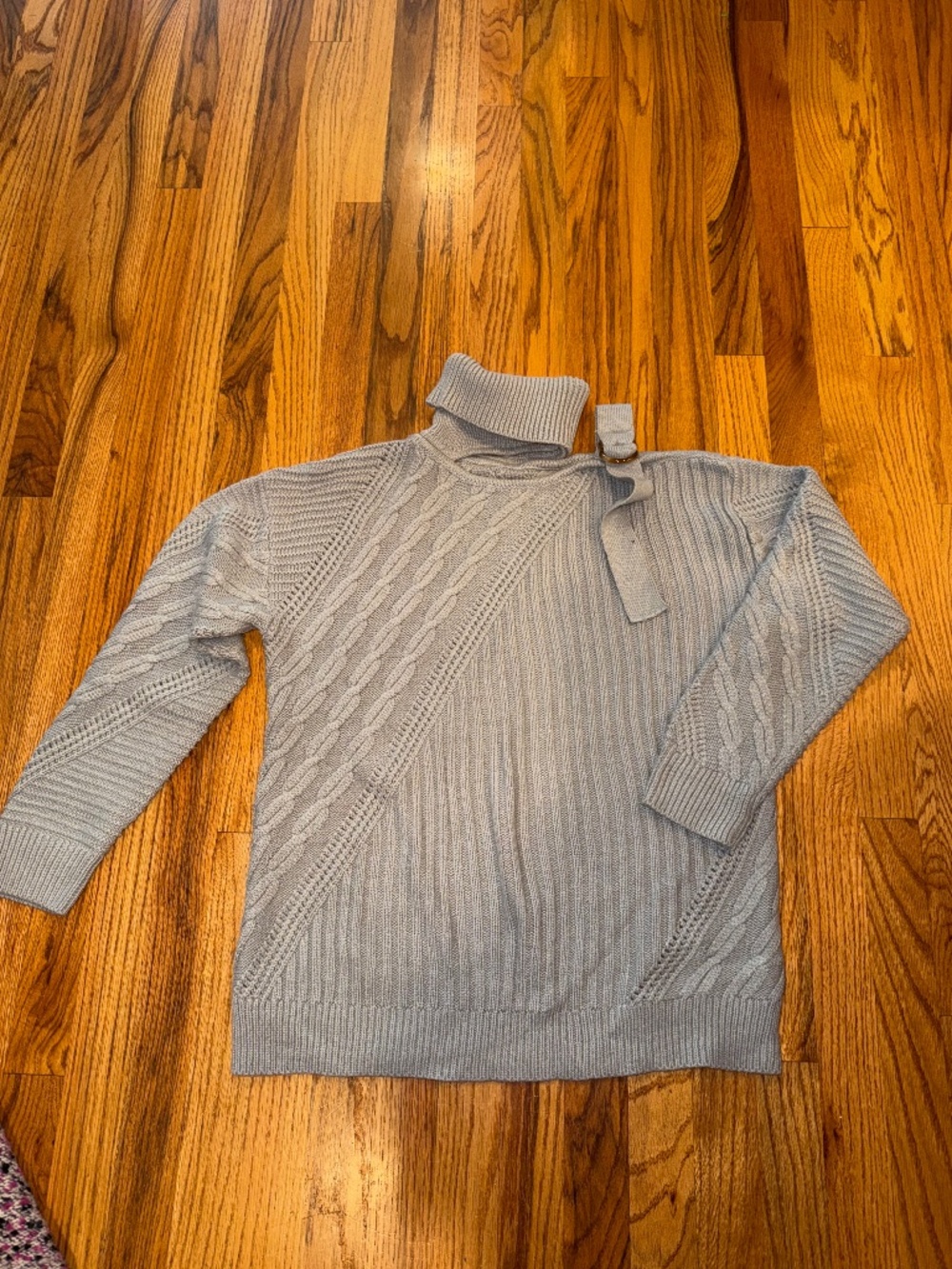 Cold Shoulder Turtleneck Sweater